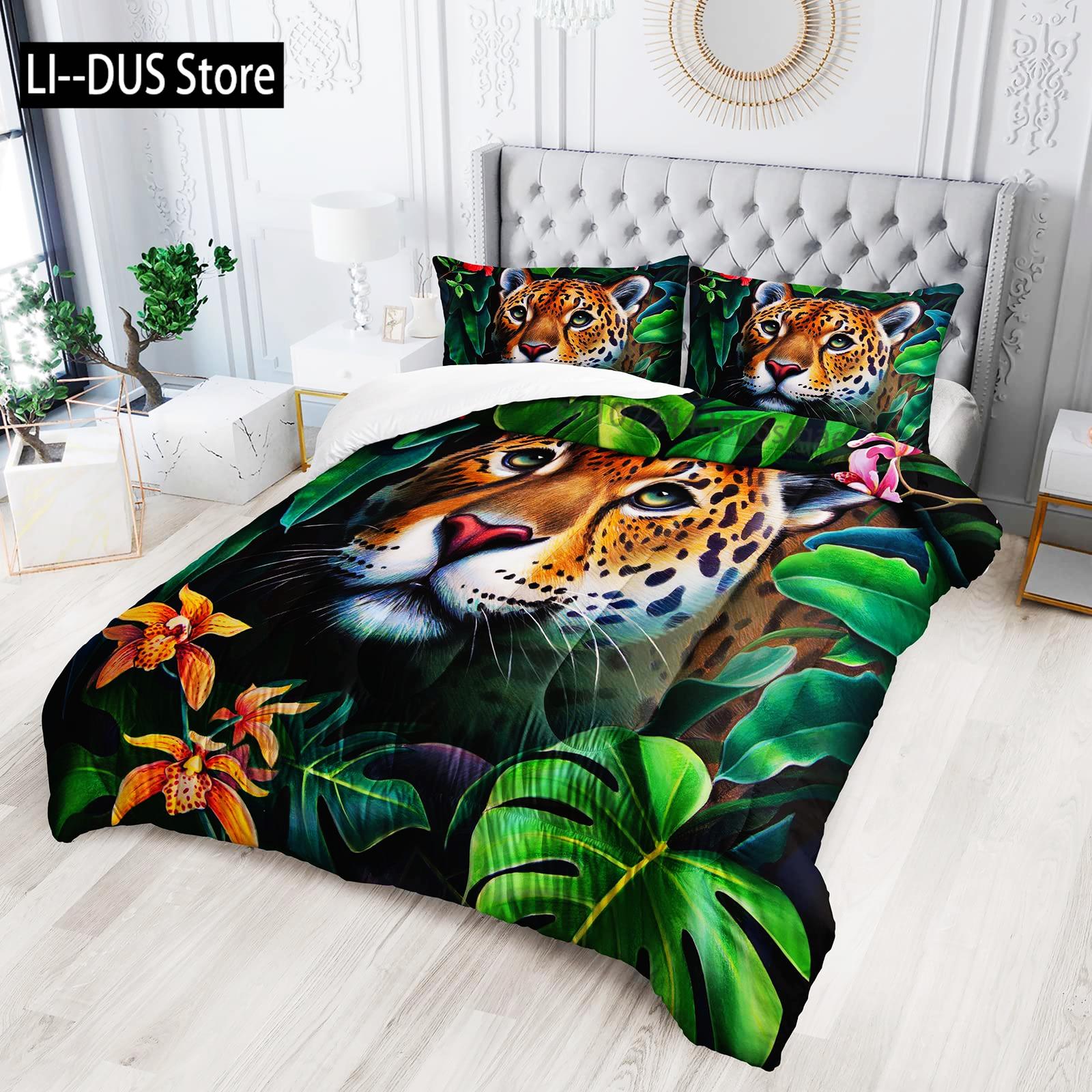

Comforter Tiger Head Comforter Decor Bedding Set Prairie Animal For Kids Boys Teens Men With 2 Pillow Cases Comforter (quilt)-EU Single(135*200cm)3pcs