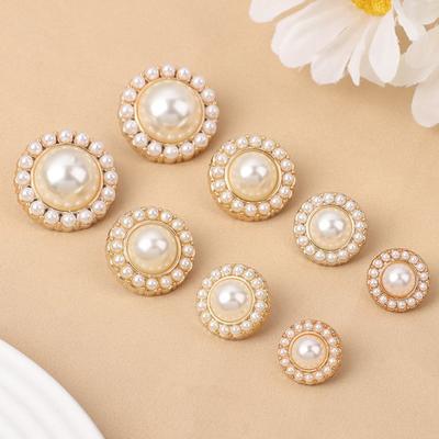 10 Stück Legierung glänzende Strass Perlen Kleidungsknöpfe DIY Kleidung Nähknopf Handarbeit dekoratives Nähzubehör