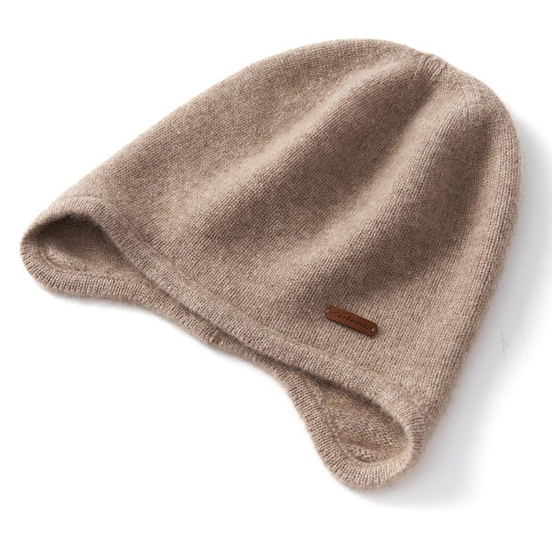 

Кашемировая Осень и Зима Новая Женская Высококлассная Однотонная Вязаная Уличная Теплая Модная Защита Ушей Тяжелая Повседневная Шапка One size