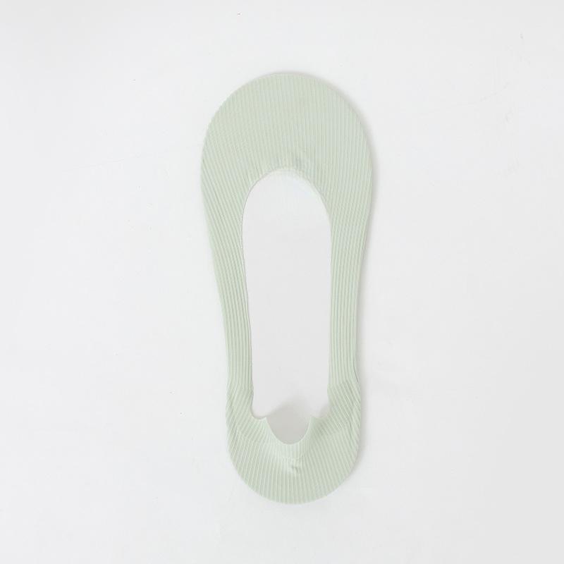 Female Summer Thin Silicone Non Slip Non Mark Shallow Mouth Ice Silk Boat Socks
