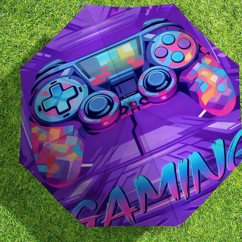 1pc Gamer Controller Pattern Umbrella Design Automatic Opening and Closing Umbrella, High-quality Travel Umbrella, c1128193