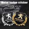 2 Pezzi Emblemi Metallici 3D per Auto Badge Adesivi Decorazione Decalcomania per 3008 208 407 406 4008 206 5008 308 307 301 Accessori Auto