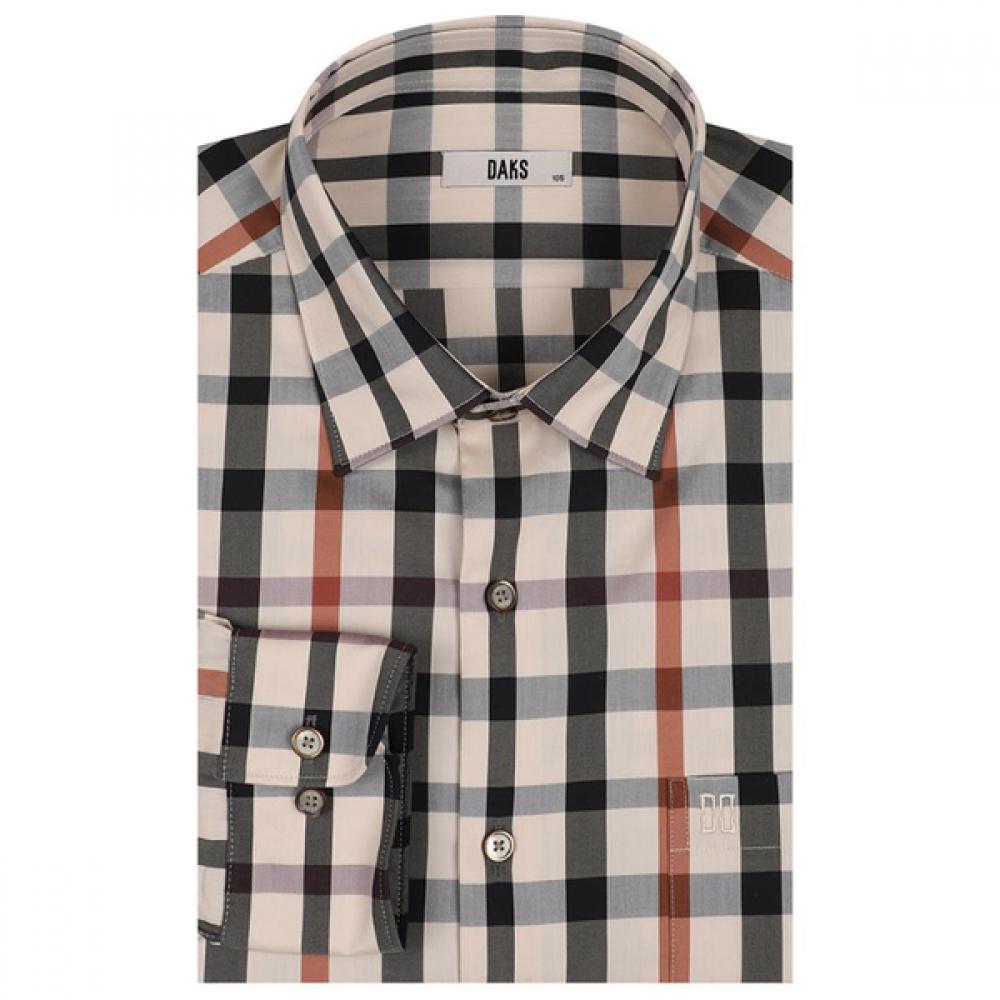 Daks Хлопковая смесь Стрейч Клетка Домашняя Обычная Посадка Рубашка Dmp1shcl141i1 DMP1SHCL141-I1/95