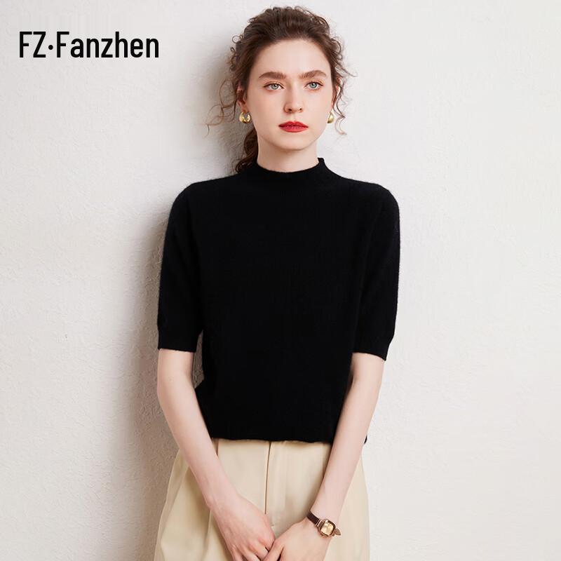 

Fanzhen Women s 100% Cashmere Short-Sleeve T-Shirt L