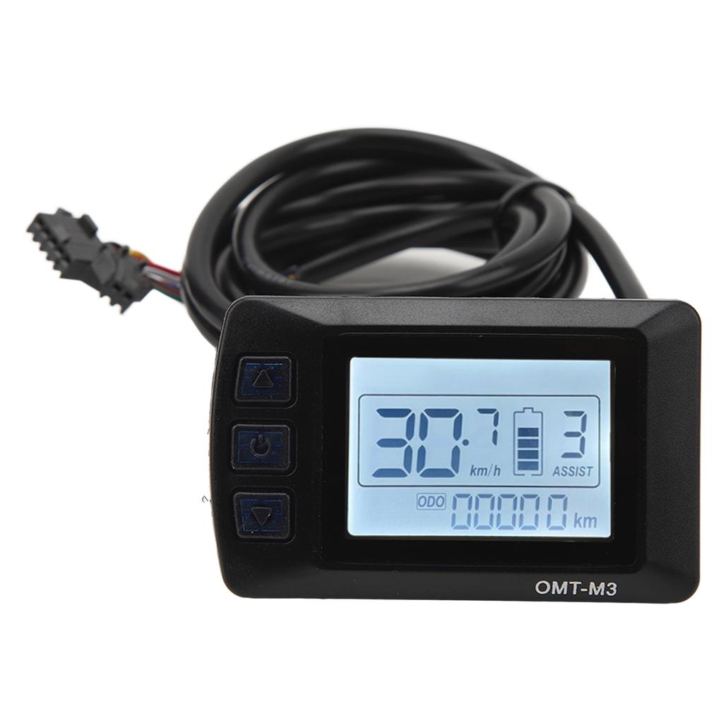 24V 36V 48V Vélo Électrique Écran LCD Panneau de Contrôle avec Connecteur SM Étanche LCD M3 Écran LCD de Trottinette Électrique
