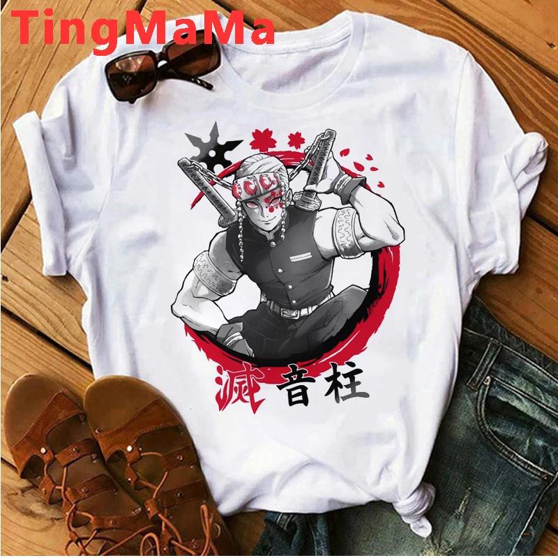 Demon Slayer Rengoku T Shirt Unisex Kimetsu No Yaiba Tshirt Anime Uzui Unisex Cartoon Tanjiro Inosuke Zenitsu Nezuko T-shirt Unisex