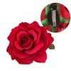 Clips elegant roșu pentru păr cu floare de hibiscus Accesoriu floral pentru păr Decorațiune florală pentru festival Agrafă cu floare pentru sărbători și evenimente