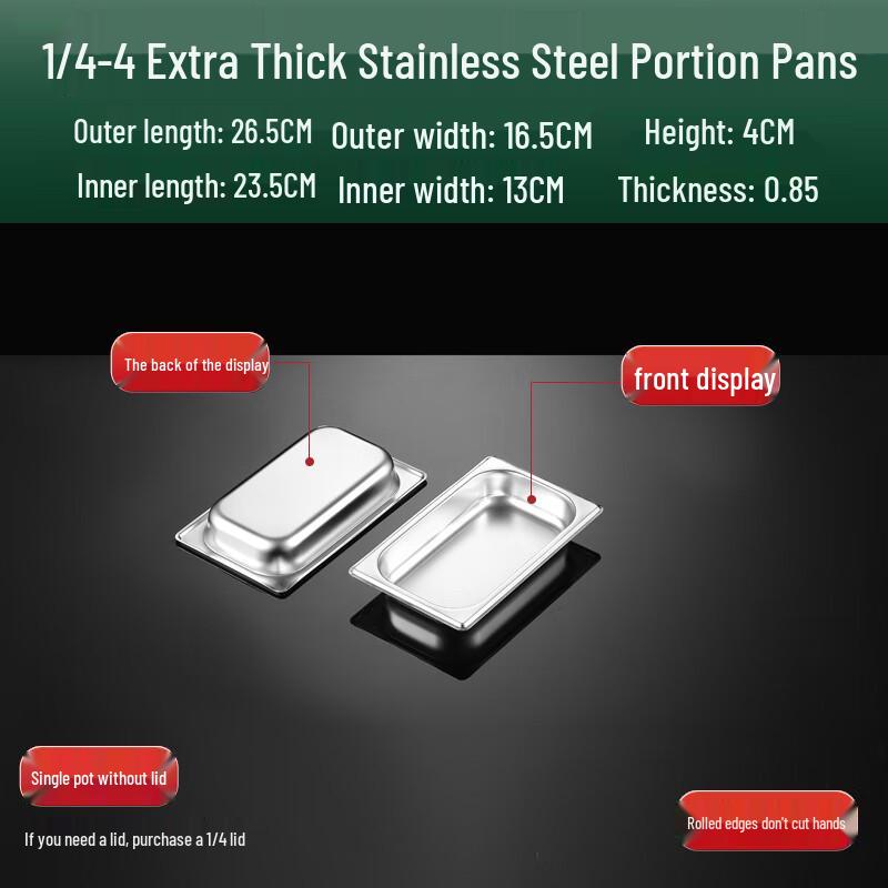 Commercial Gastronorm Stainless Steel Food Pan