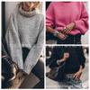 2026 Autumn/Winter European & American Solid Color Round Neck Long Sleeve Women's Pullover Sweater - Available in 3 Colors