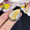 Fossil Coral Gemstone Handmade 925 Sterling Silver Jewelry Ring Size 7 KG-1713