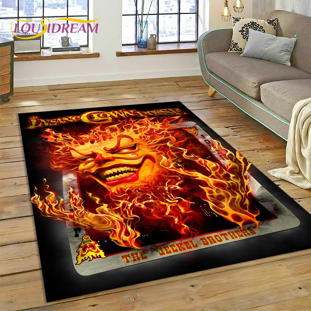 3D Rap Metal Insane Clown Posse Icp Juggalo Carpet Rug for Bedroom Living Room Home Sofa Decoration,Game Large Decor Floor Mat