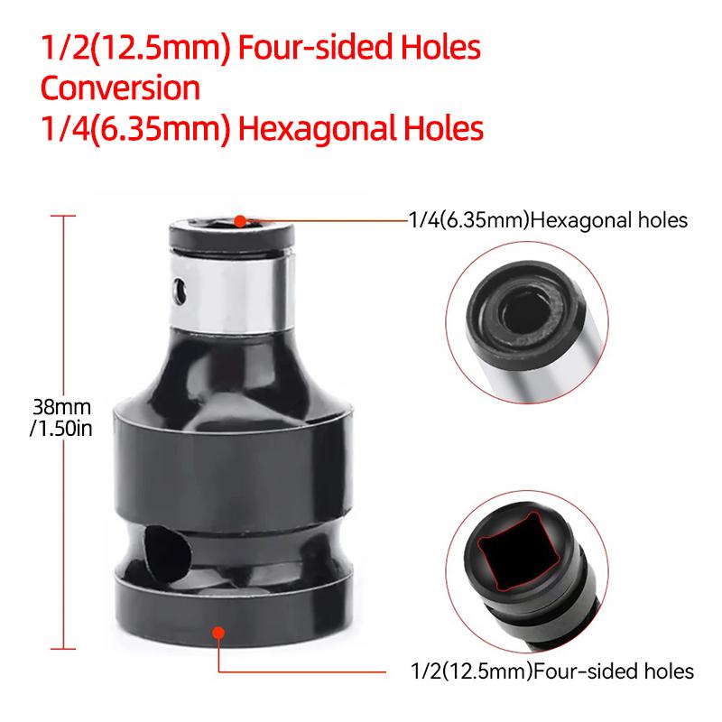PH2 Phillips Screwdriver Bits Cross Head Magnetic 50/100/150mm Hand Tool 1/2” Square To 1/4” Hex Wrench Socket Adapter Converter
