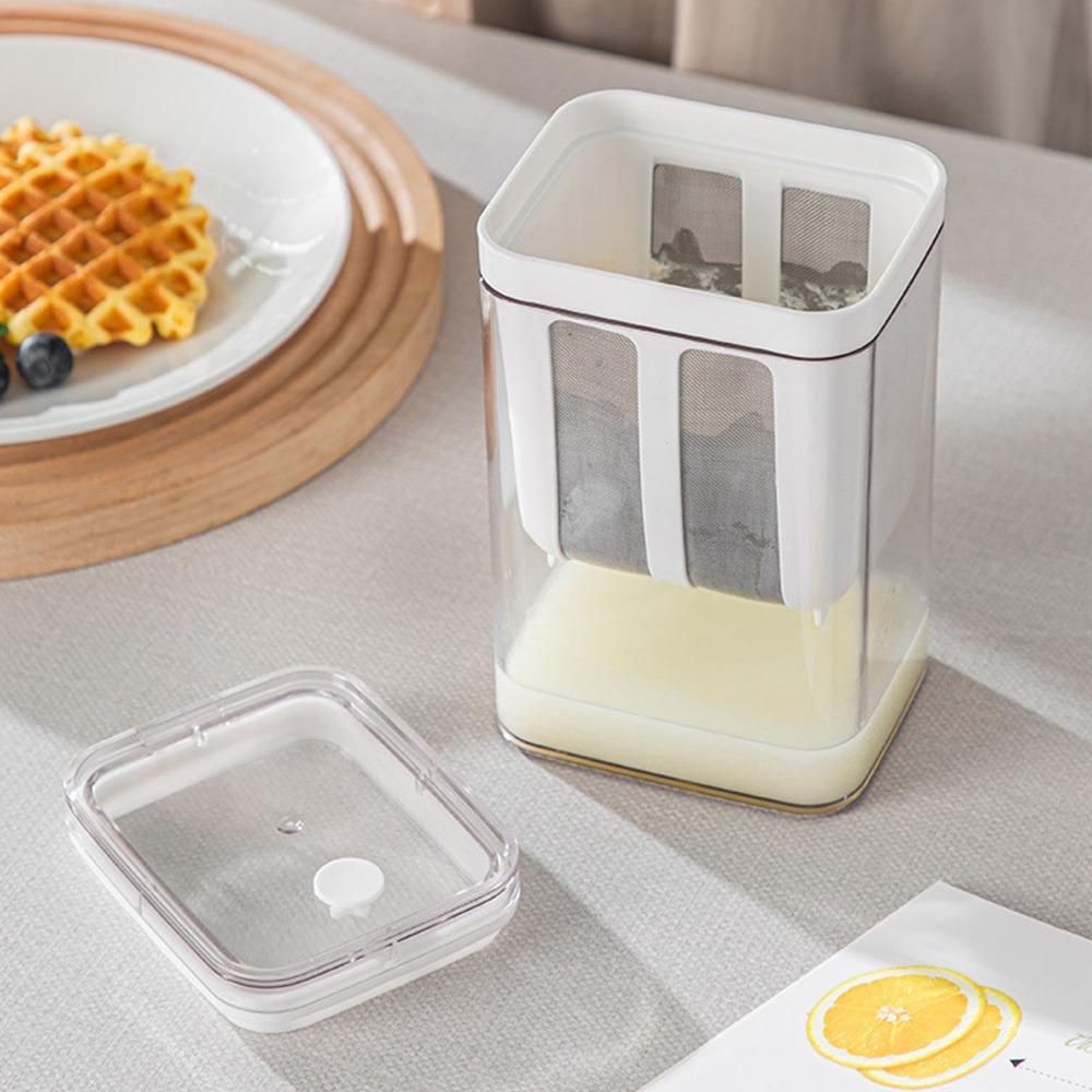 Extra Fine Mesh Yogurt Strainer Stainless Steel Transparent Cover Milk Filter Multipurpose Reusable Greek Yogurt Maker Juicing