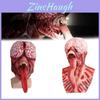 Bw Gy-a019 Long Tongue Monster Latex Bald Tyrant Headgear Halloween Horror Mask