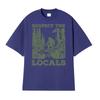 Respect The Locals Big Foot Sasquatch Yeti Walking in The Forest Vintage T Shirt Men Women Casual Funny Y2k Meme Graphic Tshirt