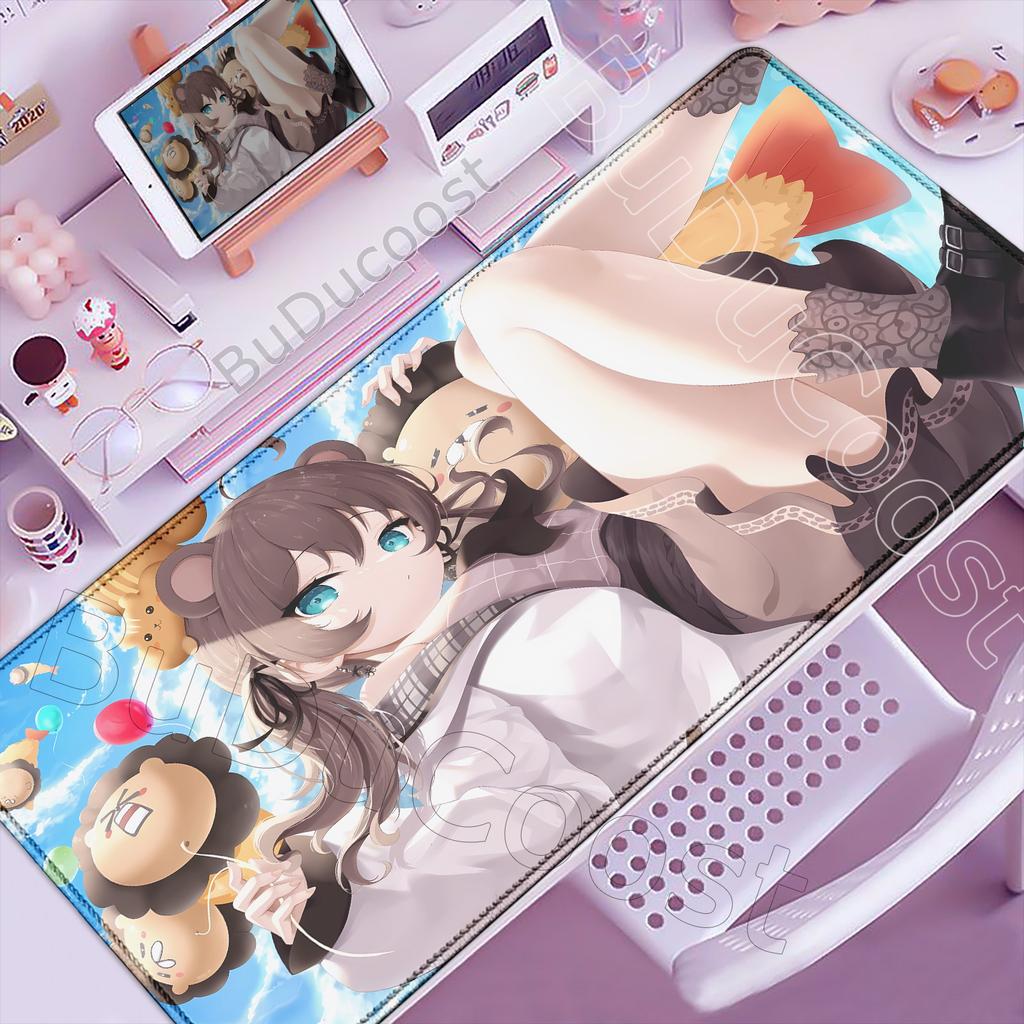 Natsuiro Matsuri Niedliches Mauspads Laptop Groß Hololive Tastatur Spielmatte PC Kawaii Anime Mädchen Mauspads XXL Spielschrank Schreibtischmatte