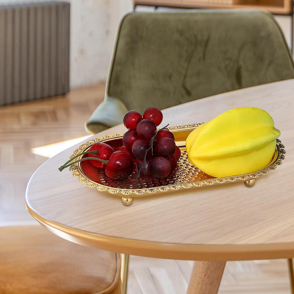 Party Snacks Plate Fruits Serving Tray Dessert Multi Purpose Decorative for Home Bedroom