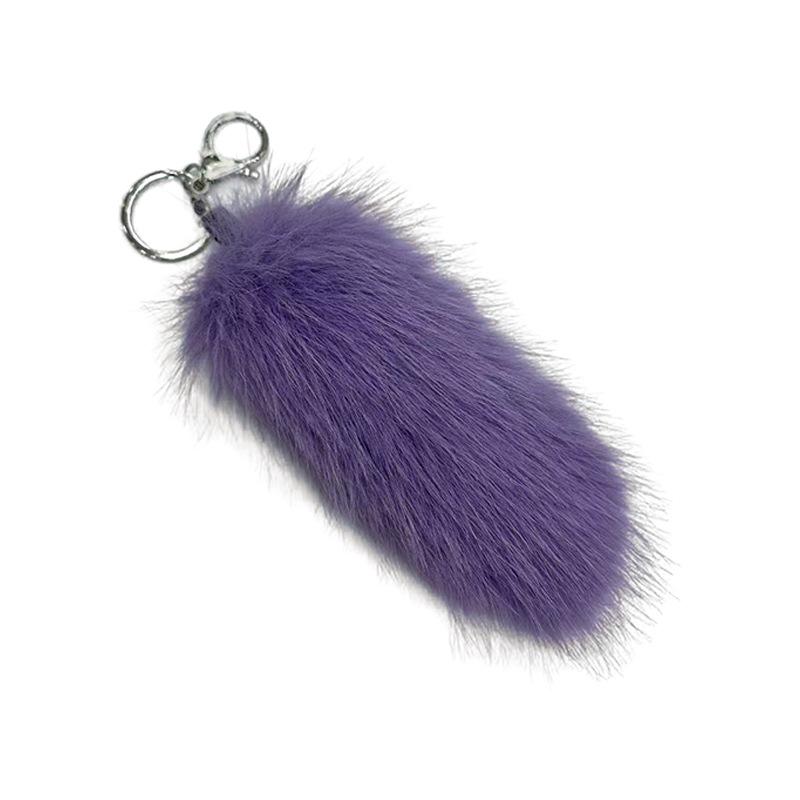 Plush Fox Tail Keychain Bag Ornament