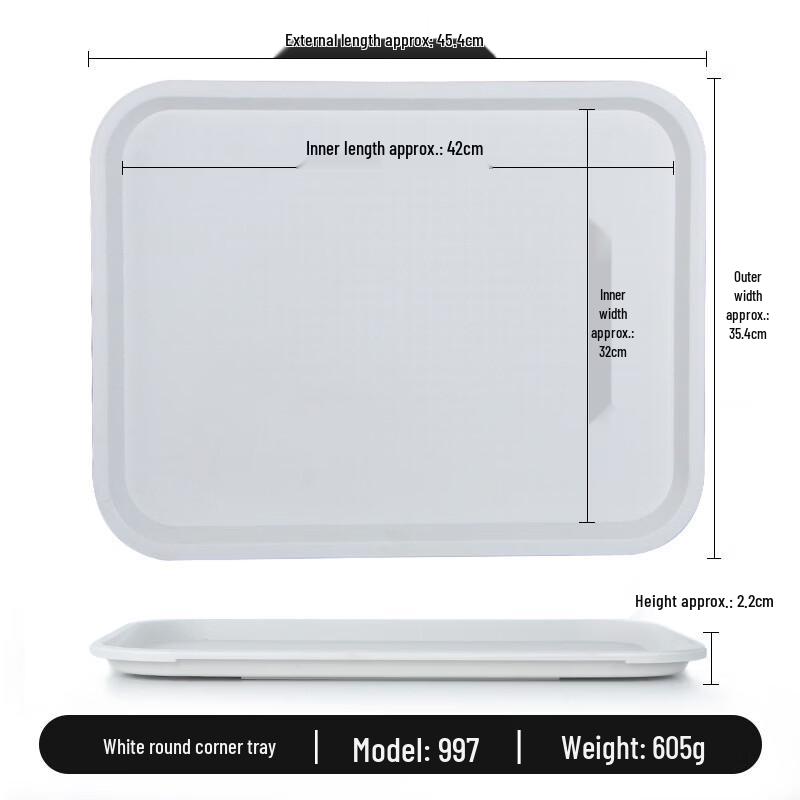 JINMEILI Melamine Anti-slip Serving Tray