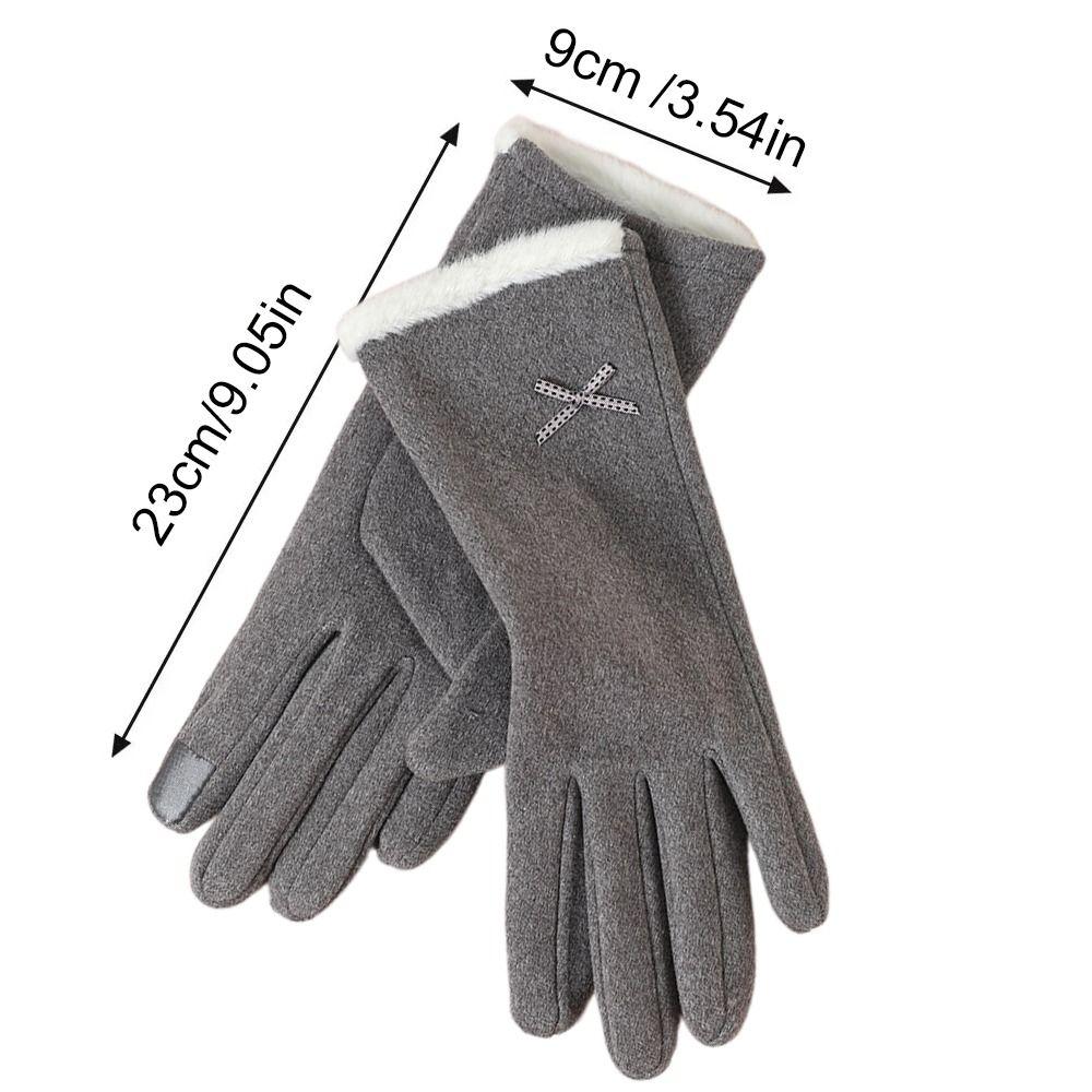 Thicken Warm Gloves with Warm Lining Ski Gloves Full Fingered Gloves For Outdoor Sport Running