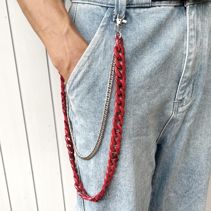

Unisex Hipster Personality Chain Keychain Accessory for Jeans - Fashionable Clothing Detail for E Girls And Boys