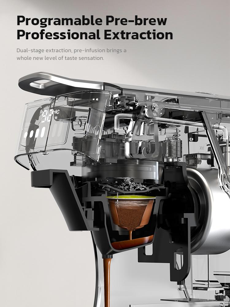 HiBREW H1B 6-in-1 Kapsel-Kaffeemaschine, 600ml Wassertank, 20 Bar Druckextraktion, Kalt-/Heißmodus, LED-Anzeige