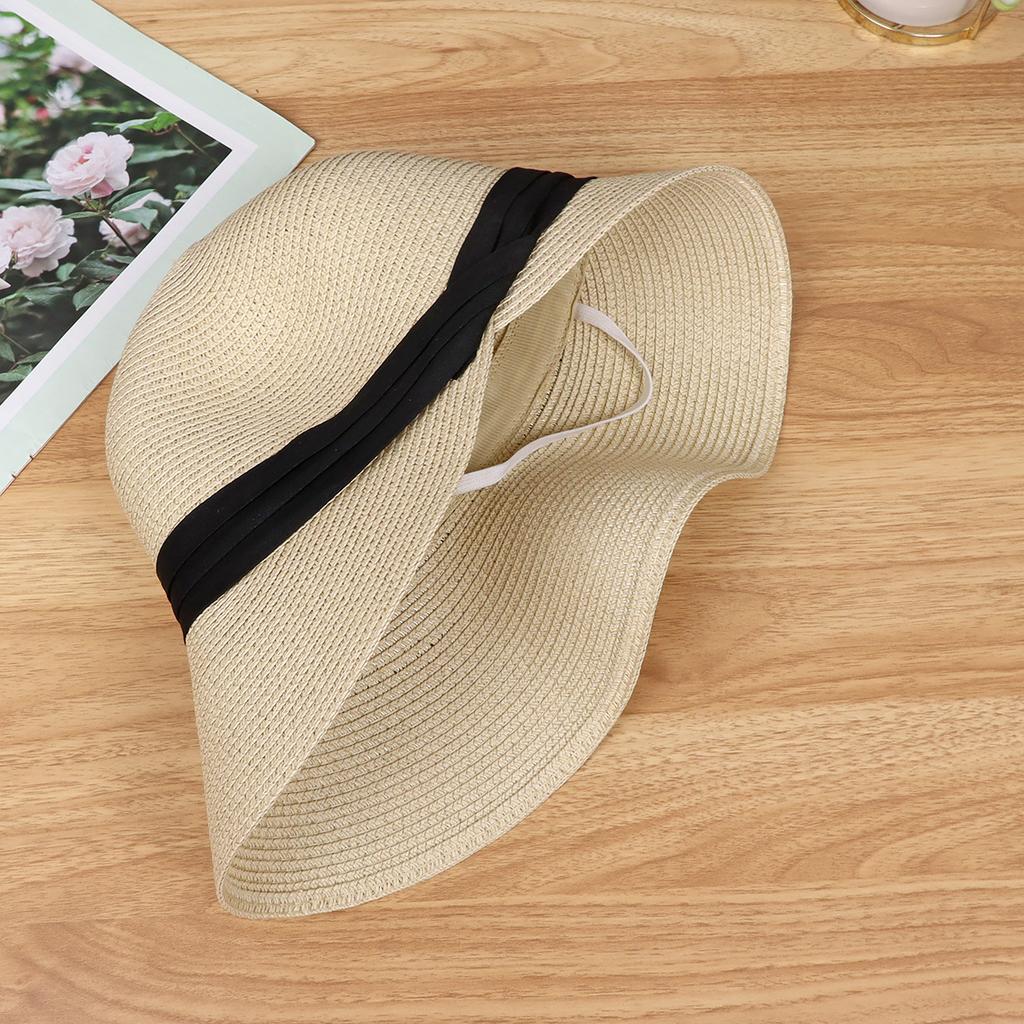 Straw hat summer travel big edge hat women's beach hat sun hat casual versatile sun hat