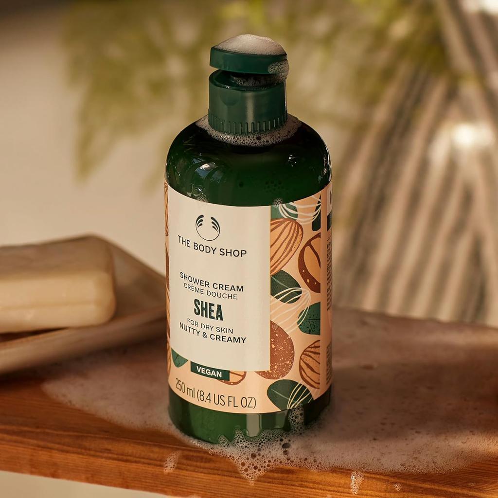 The Body Shop Vegan Shea Shower Cream 250 Ml Moisturizing Cleanser for Dry Skin Pack
