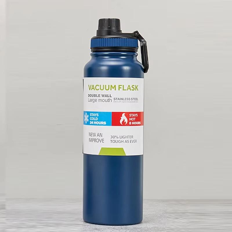 Vacuum Insulated Stainless Steel Thermal Bottle 600-1000ML for Sports and Car Travel, Maintains Beverage Temperature