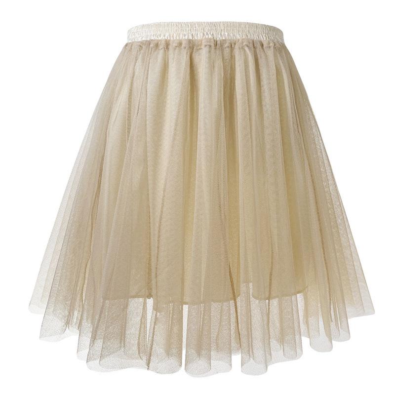Women’s Tulle Mini Skirts Pleated Tulle Skirts Princess Skirts Under-Skirts Full-Skirted Skirts High-Waisted Lightweight Tulle Skirts