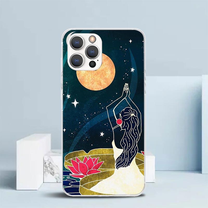 

Забавный чехол для телефона с изображением лица Солнца и Луны для IPhone 16 17 Air 16E 15 14 Plus 13 Mini 12 11 Pro Max 7 8 + SE 2020 Мягкая задняя крышка из ТПУ 16 17 iPhone 7(8)SE