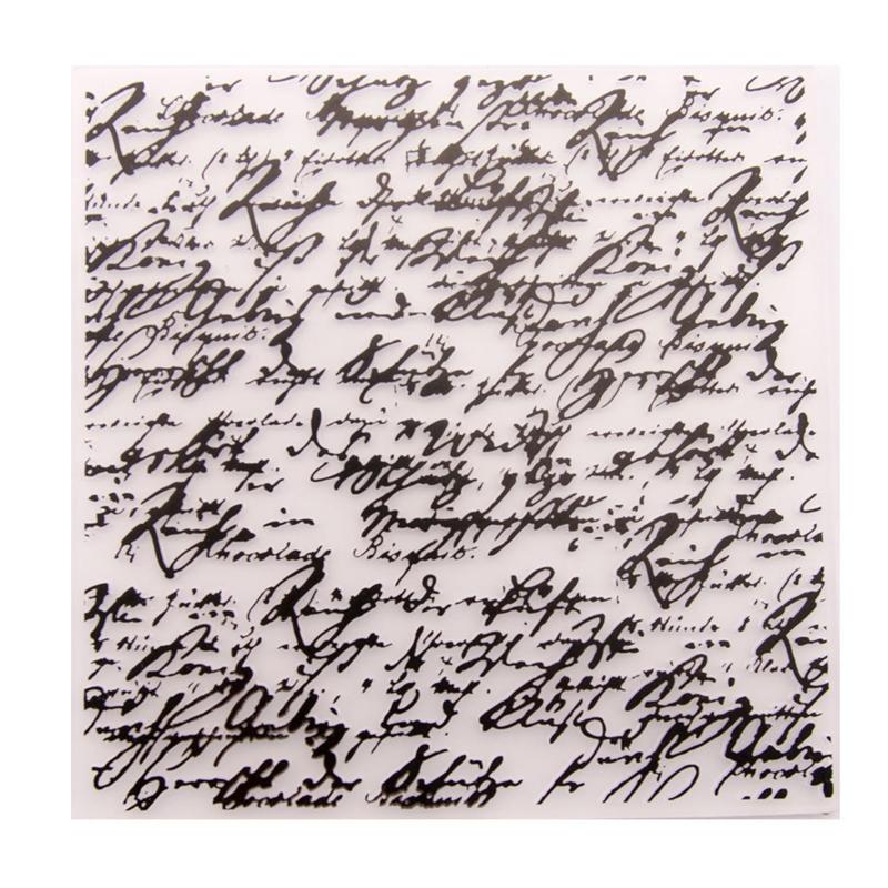 

Plastic Embossing Folder 3D Bumpy Embossing Script Die Stencil Scrapbooking Paper Cards Decorations DIY Template Mould 1