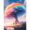 Diamond Painting Full Drill Moon Castle Round Diamond Painting Handmade Fantasy Rainbow Tree Diy Diamond Mosaic Painting Home Decoration