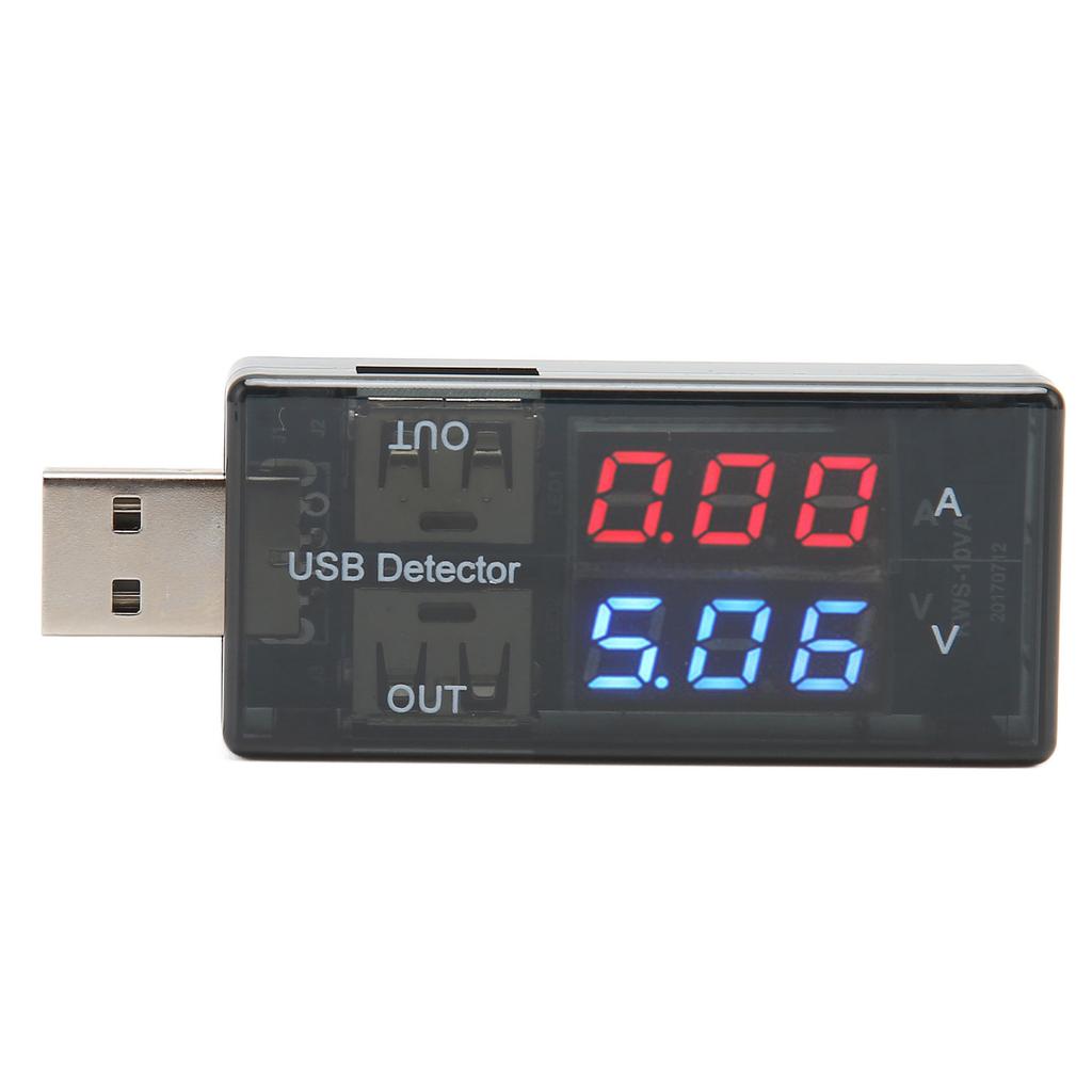 Dual USB Tester 1 in 2 Out LCD Power Current Voltage Meter Multimeter for Cell Phones Tablets