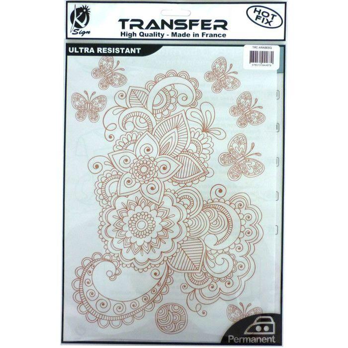 Copper Arabesque Iron-on Transfer A4