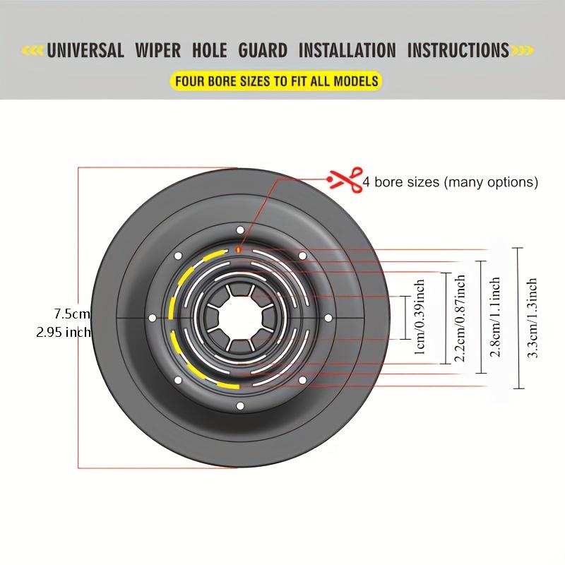 2pcs ABS Wiper Hole Covers Dust & Anti-Spontaneous Combustion Protection,Wiper Hole Protection Durable Wiper Covers for Car