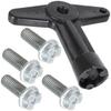 Renault Clio II III Laguna II Megane I II Modus Scenic II Key & 4 Hubcap Bolts Set Standard Version 28 MM