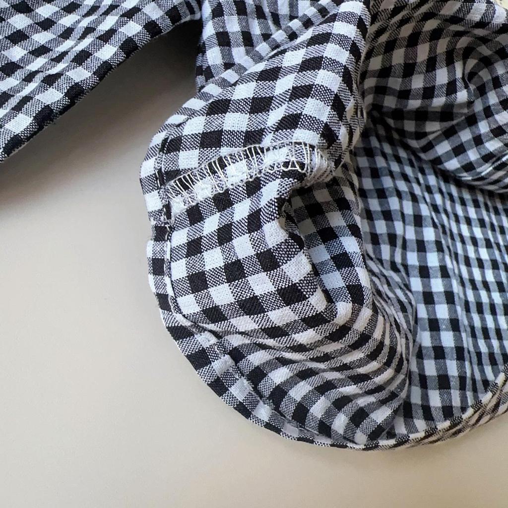 Mädchen Retro Karobluse & Plisseerock Set für Herbst und Frühling