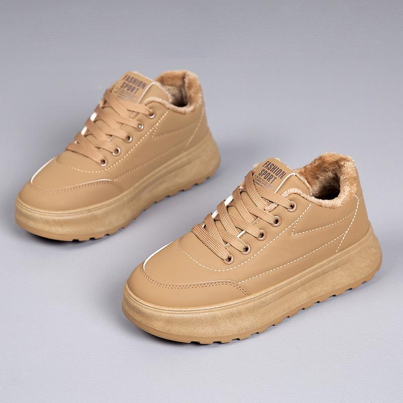 [] Winter velvet cotton shoes thickened snow cotton thick baseplate shoes warm versatile non-slip casual shoes