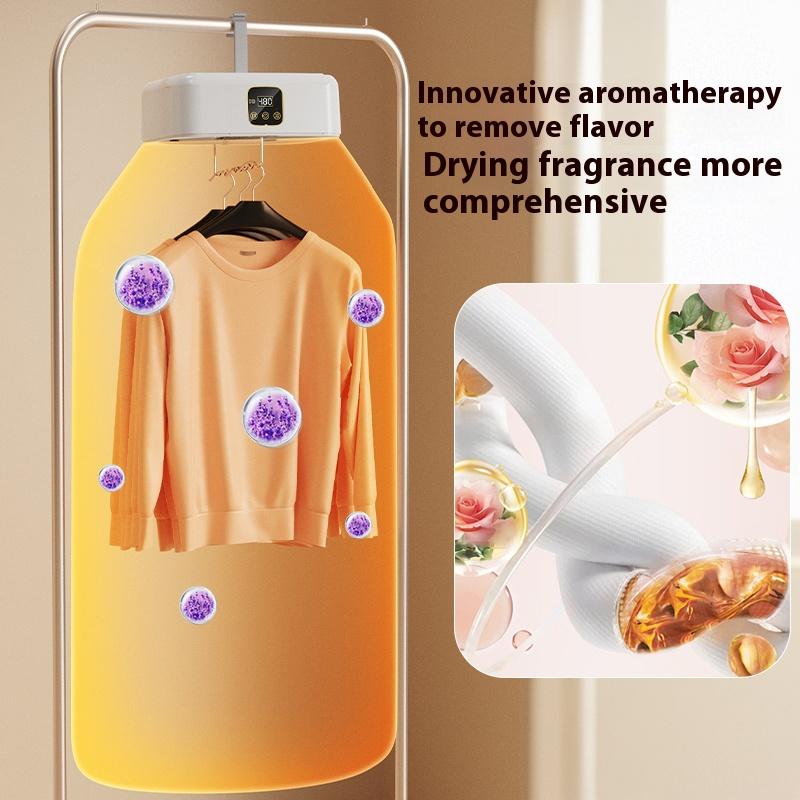 Mini Portable Foldable Electric Dryer with Intelligent Timer Fast Drying Household Cabinet Compact Travel Drying Bag Included