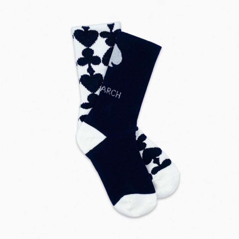 Trimarch Tri Triple Pattern Long Socks Navy
