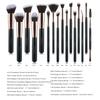 Neues 11/12/16 Schwarz-Gold Make-up Pinsel Set Weiches Haar Puderpinsel Foundation Pinsel Highlighter/Aufhellungs Pinsel