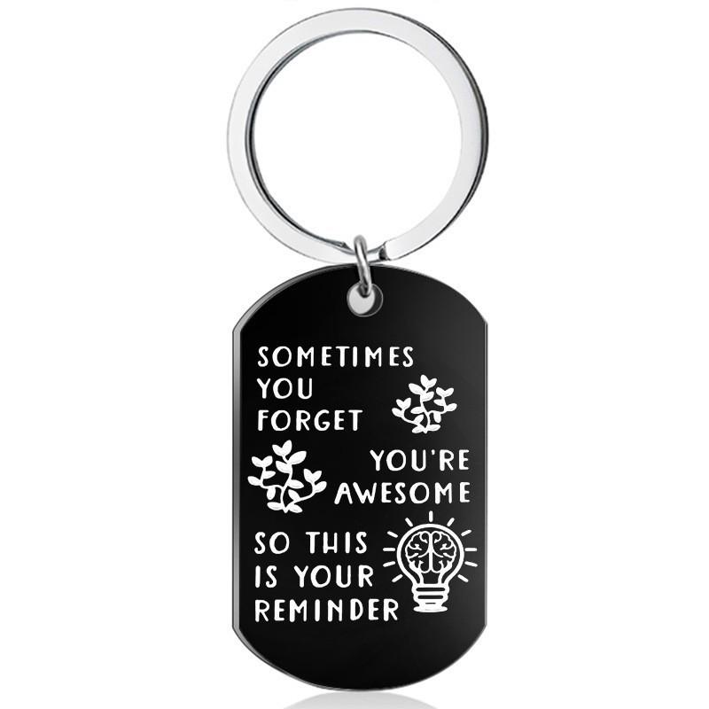 Stainless Steel Keychain Pendant Necklace Personalized Creative Gift Bag Pendant Pendant Stainless Steel Keychain for Backpack Bag Pendant
