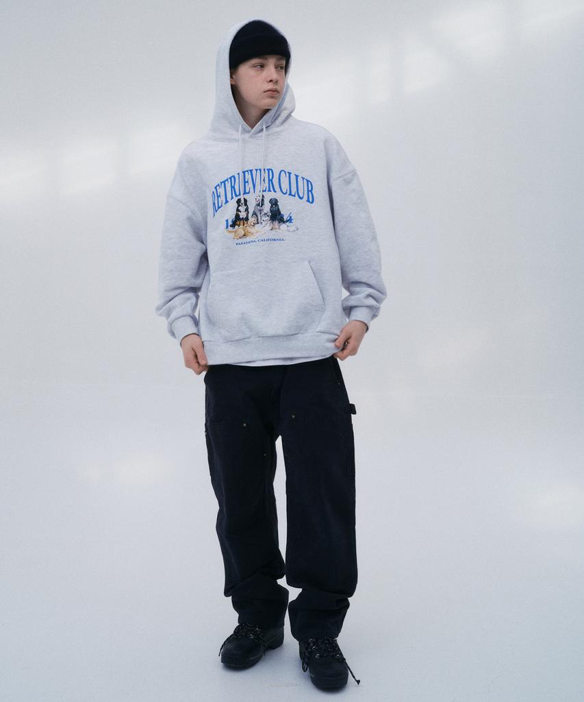 Retriever Friends Hoodie [Melange Gray]