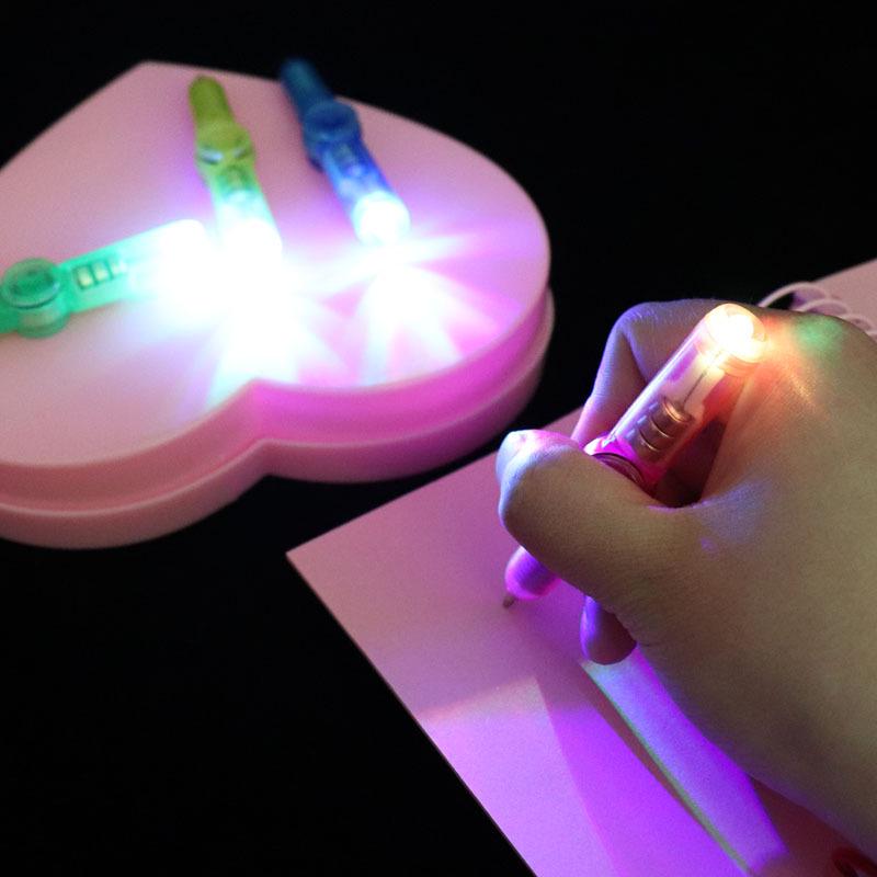 Creative Flashing Spinning Top Pen for Office and Night Market Gifts