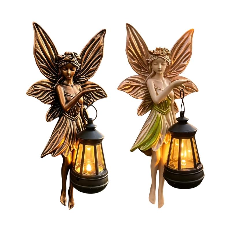 Garden Decorative Wall Sconce with Sunlight Charging for Porch Yard Tree Branch or Entryway, Outdoor Decor Piece Home Accent