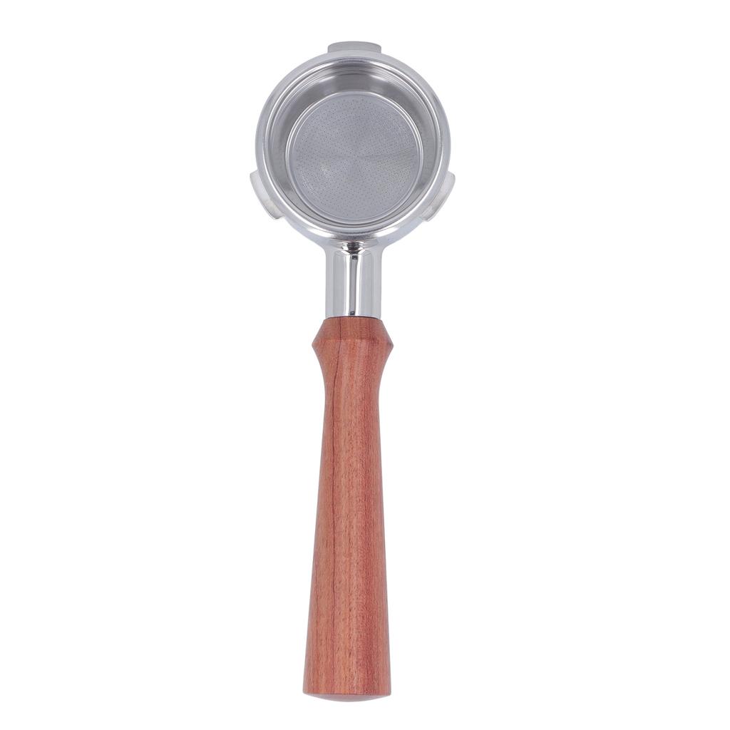 58 mm bottenlös portafilter Trähantag Rostfritt stål Korg Avtagbar 3-öron Kaffeporfiter för Barsetto