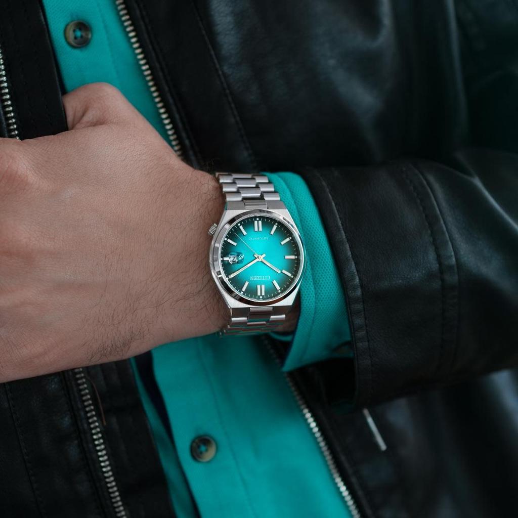 Citizen TSUYOSA NJ0151-88X Zegarek ze szafirowym szkłem i niebieską tarczą ze stali nierdzewnej