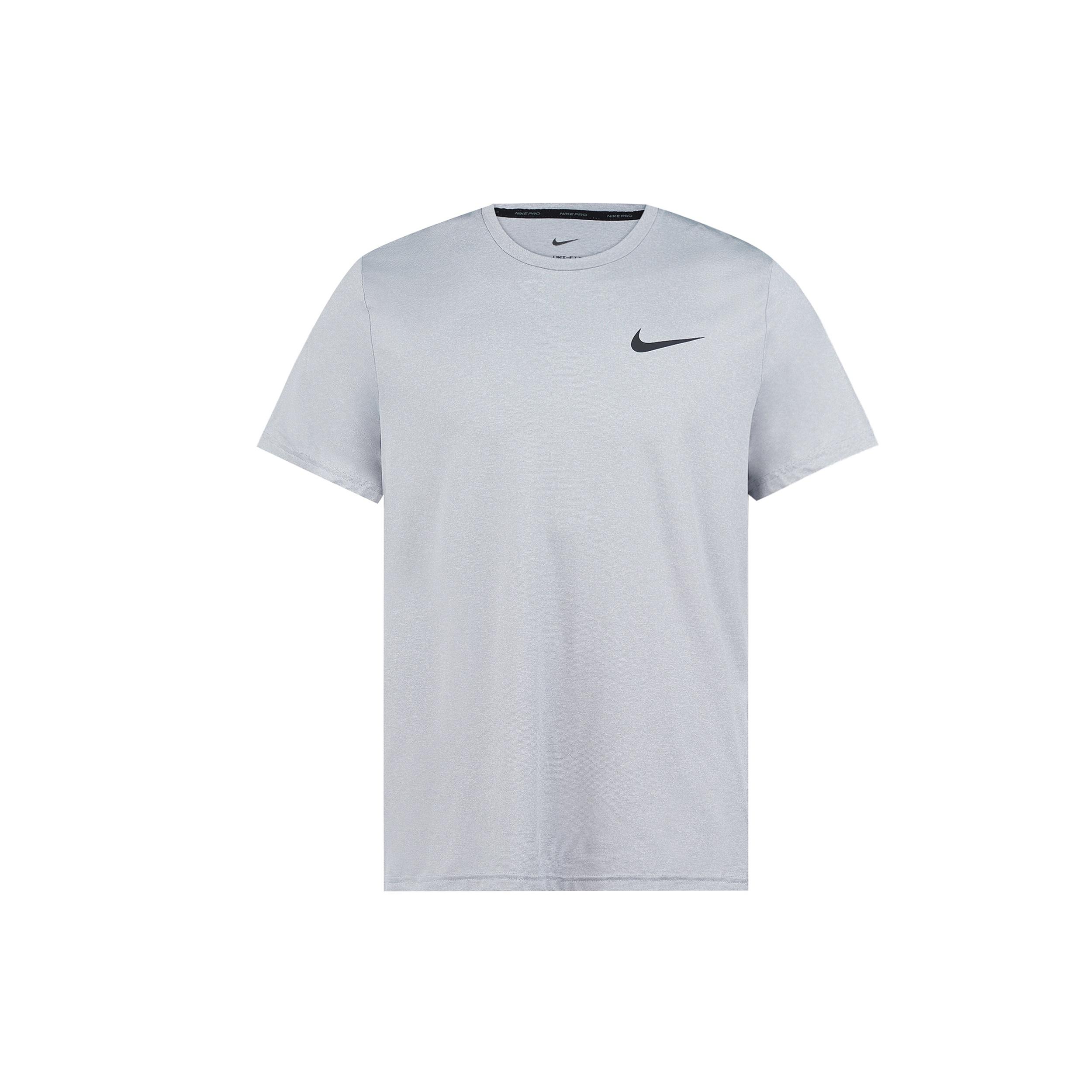 Nike Pro Dri-FIT Sports Training Quick Dry Round Neck Short Sleeve Gray Men s CZ1182-073 S