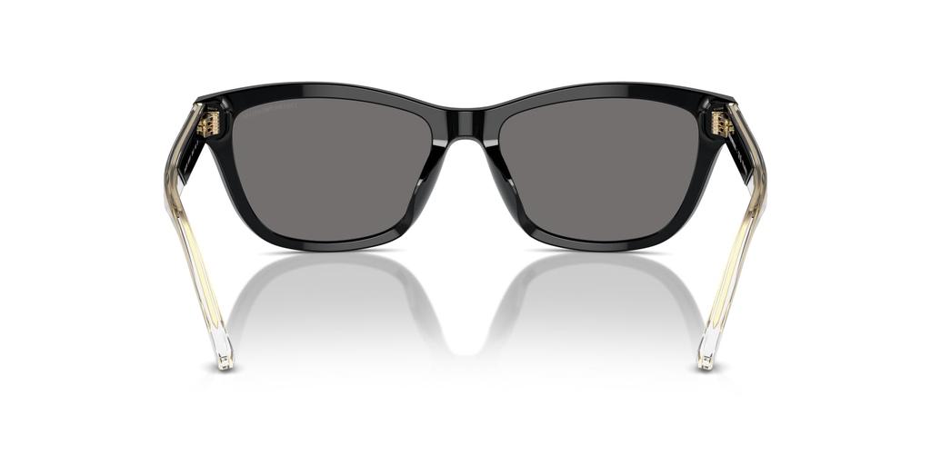 Emporio Armani Damen Sonnenbrille, glänzend schwarz, EA4227U, Größe 56